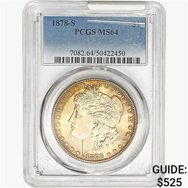 1878-S Morgan Silver Dollar PCGS MS64