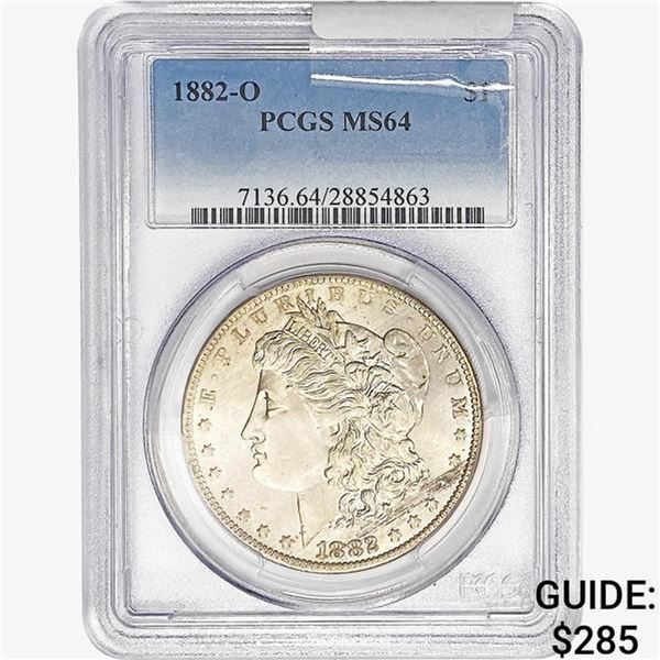 1882-O Morgan Silver Dollar PCGS MS64