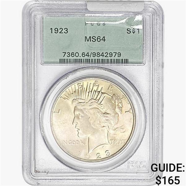 1923 Silver Peace Dollar PCGS MS64