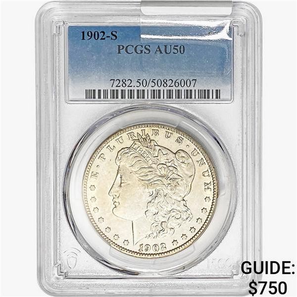 1902-S Morgan Silver Dollar PCGS AU50
