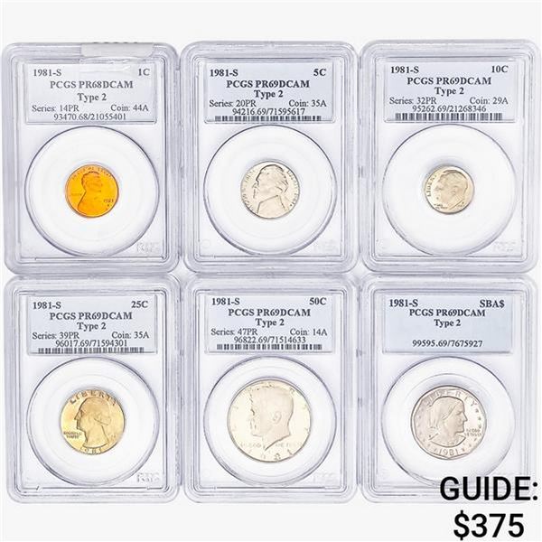 [6]1981-S U.S. Proof Set PCGS PR69 DCAM Type 2
