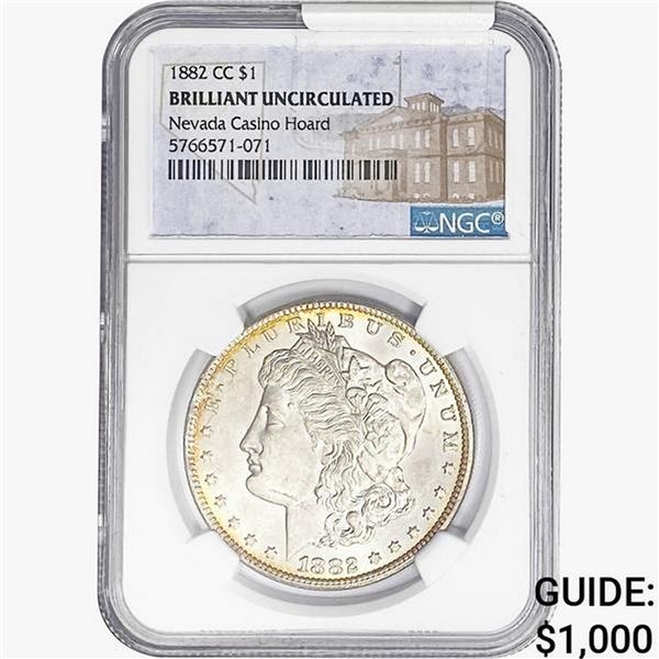 1882-CC Morgan Silver Dollar NGC BU