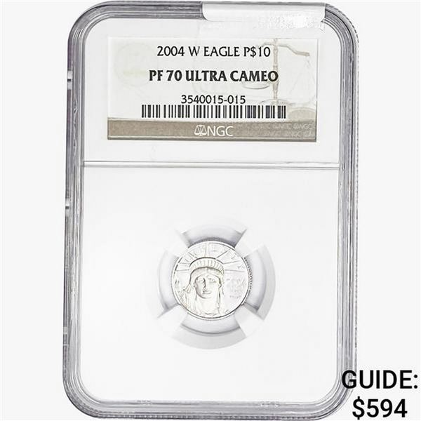 2004-W 1/10oz Platinum $10 Eagle NGC PF70 UC