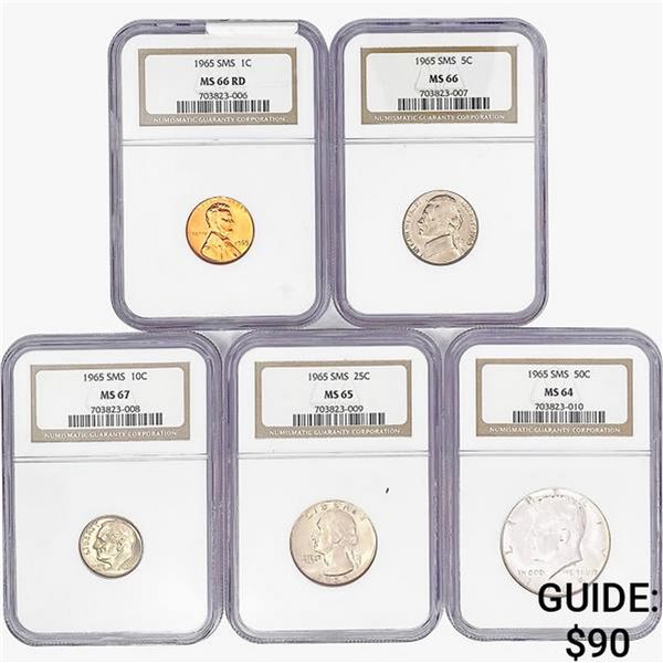 [5]1965 U.S. SMS Set [1C-50C] NGC MS66