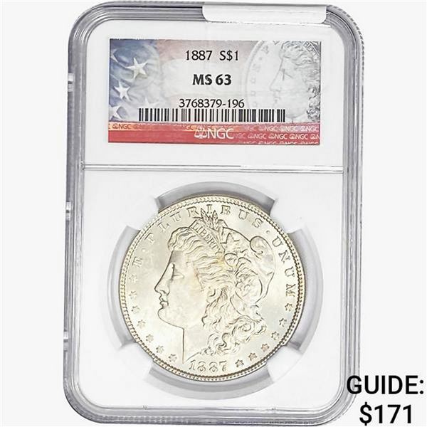 1887 Morgan Silver Dollar NGC MS63