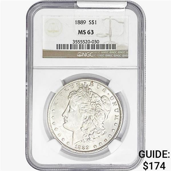 1889 Morgan Silver Dollar NGC MS63