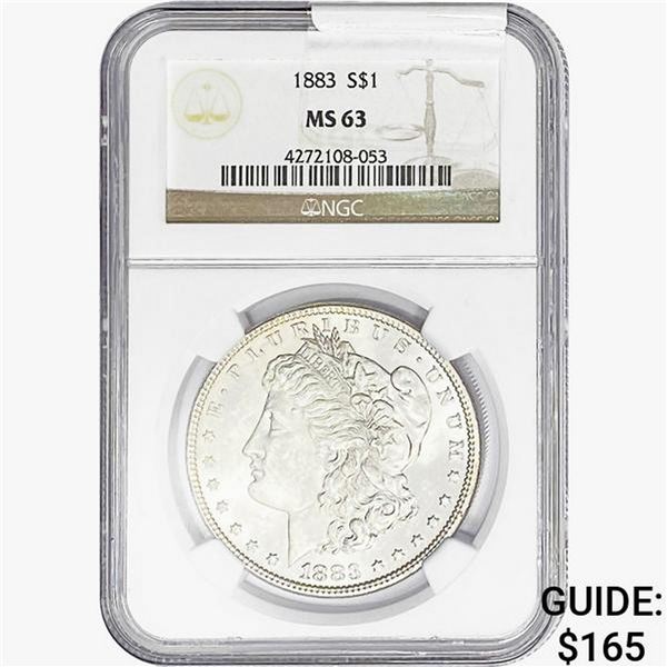 1883 Morgan Silver Dollar NGC MS63