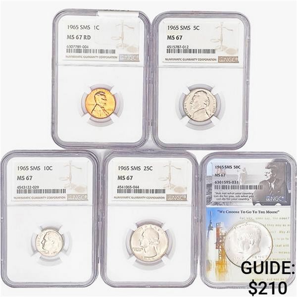 [5]1965 U.S. SMS Set [1C-50C] NGC MS67