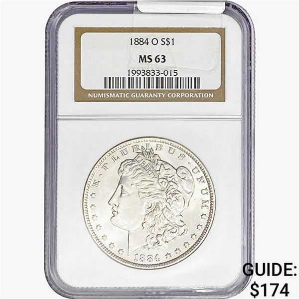 1884-O Morgan Silver Dollar NGC MS63