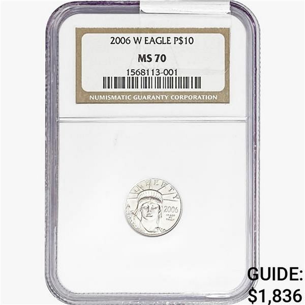 2006-W 1/10oz Platinum $10 Eagle NGC MS70