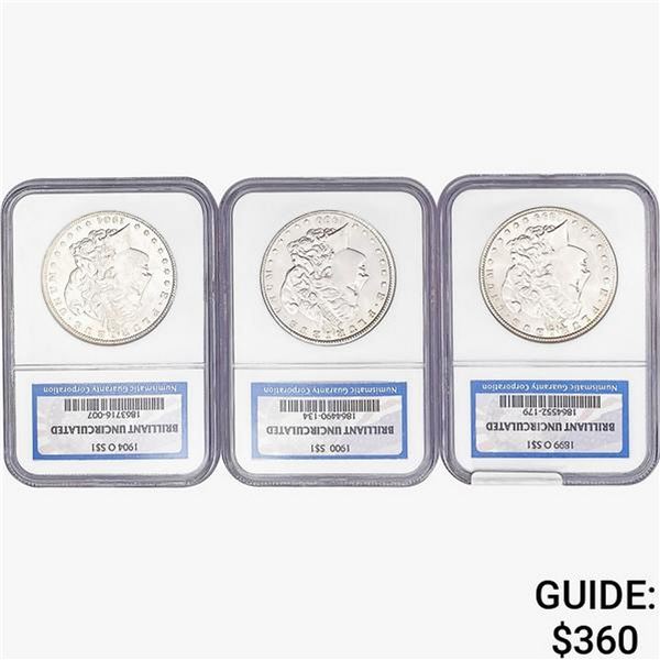 [3]1899-1904 Morgan Silver Dollar NGC BU