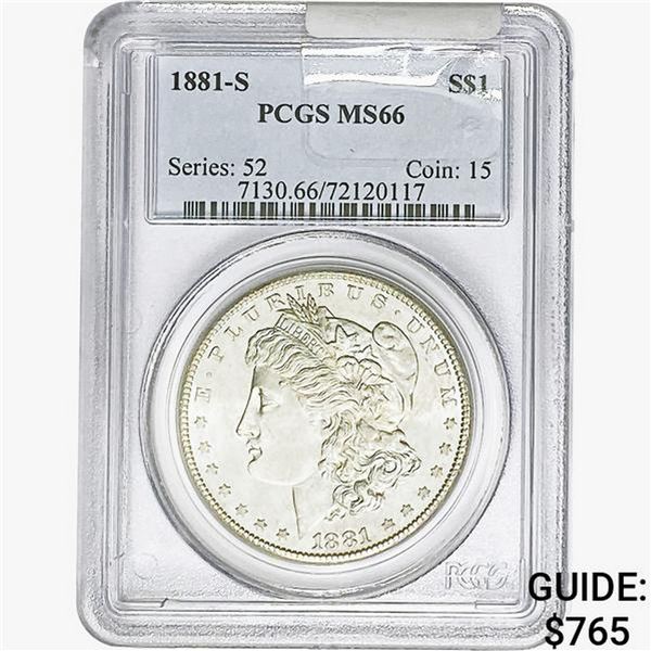 1881-S Morgan Silver Dollar PCGS MS66