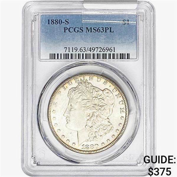 1880-S Morgan Silver Dollar PCGS MS63 PL