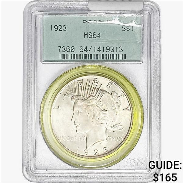 1923 Silver Peace Dollar PCGS MS64