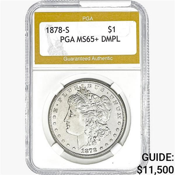 1878-S Morgan Silver Dollar PGA MS65+ DMPL