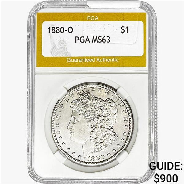 1880-O Morgan Silver Dollar PGA MS63
