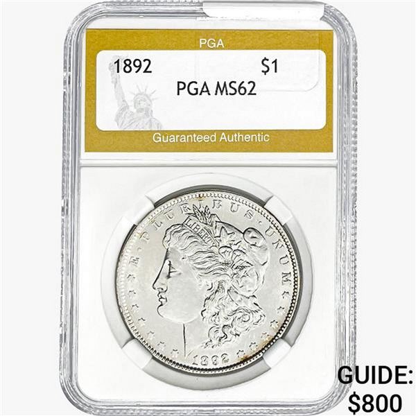 1892 Morgan Silver Dollar PGA MS62