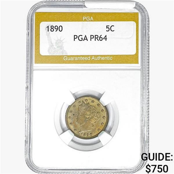 1890 Liberty Victory Nickel PGA PR64