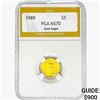 Image 1 : 1989 1/10oz $5 AGE PGA MS70