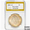 Image 1 : 1891-CC Morgan Silver Dollar PGA MS64 Spit Eagle