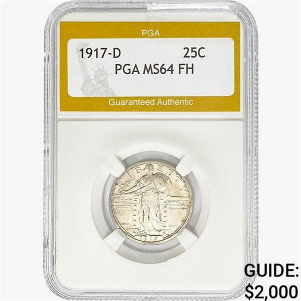 1917-D Standing Liberty Quarter PGA MS64 FH TY 1