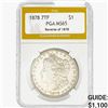 Image 1 : 1878 REV 78 Morgan Silver Dollar PGA MS65