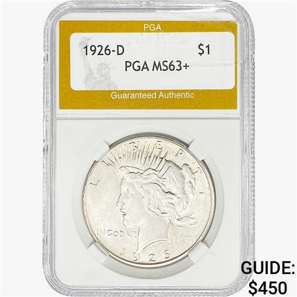 1926-D Silver Peace Dollar PGA MS63+