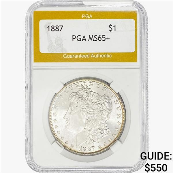 1887 Morgan Silver Dollar PGA MS65+