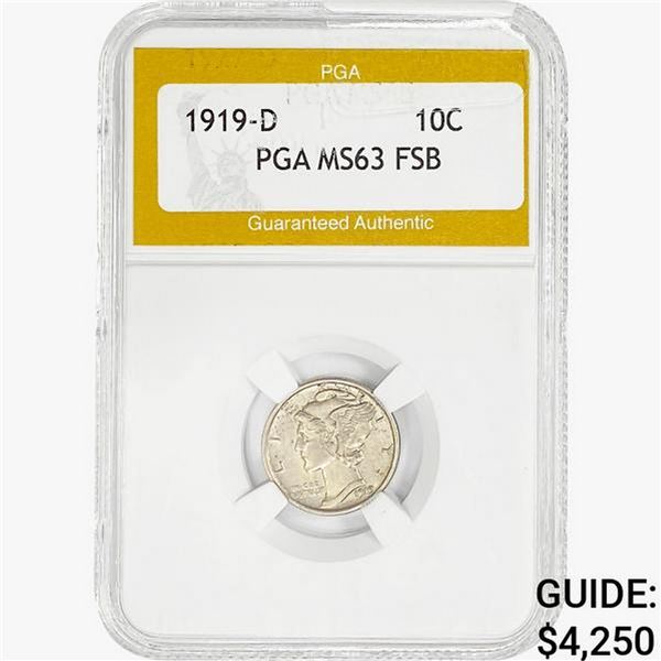 1919-D FSB Barber Dime PGA MS63