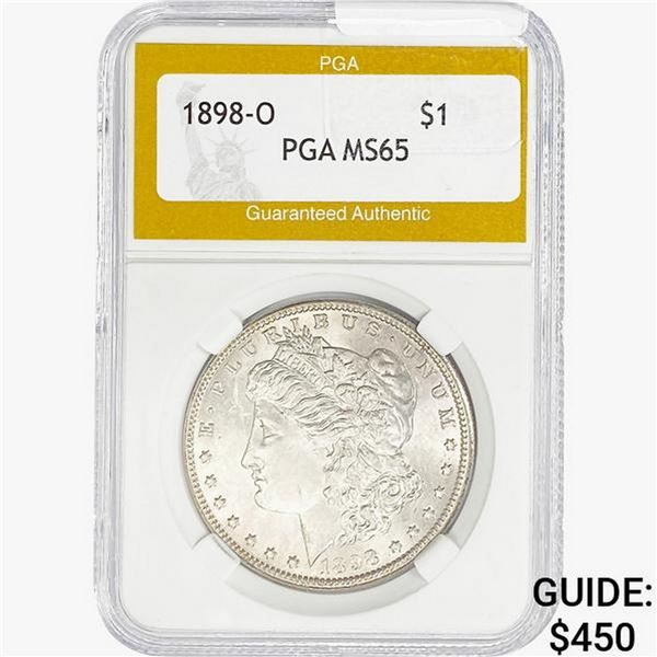 1898-O Morgan Silver Dollar PGA MS65