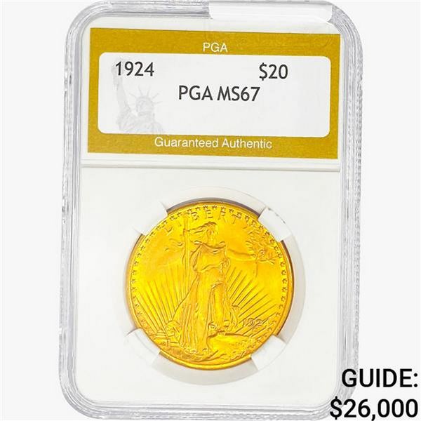 1924 $20 Gold Double Eagle PGA MS67