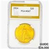 Image 1 : 1924 $20 Gold Double Eagle PGA MS67