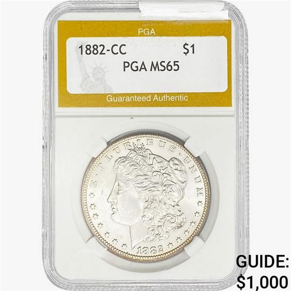1882-CC Morgan Silver Dollar PGA MS65