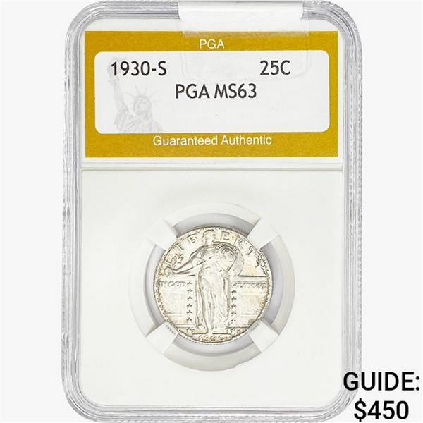 1930-S Standing Liberty Quarter PGA MS63