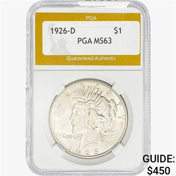 1926-D Silver Peace Dollar PGA MS63