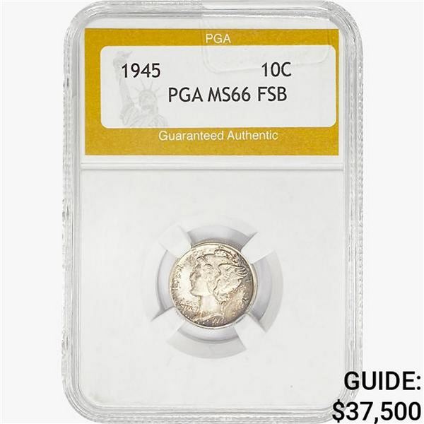1945 FSB Mercury Silver Dime PGA MS66