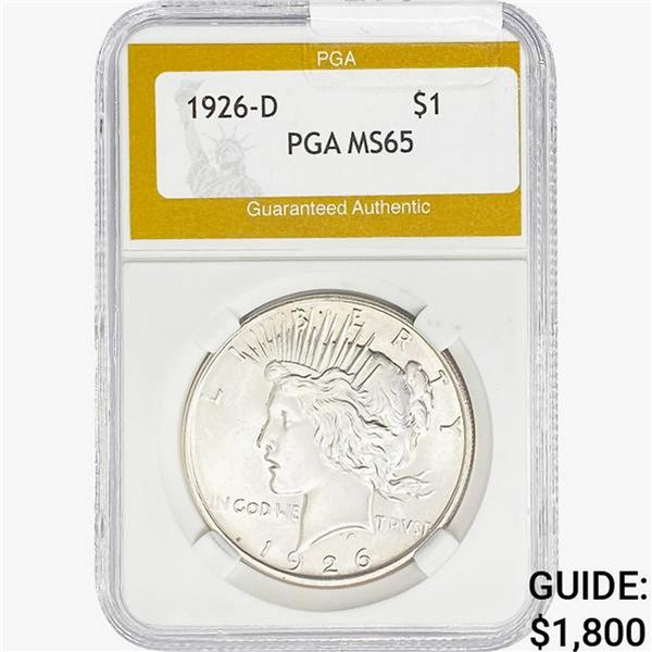 1926-D Silver Peace Dollar PGA MS65
