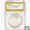 Image 1 : 1934-D Silver Peace Dollar PGA MS64+