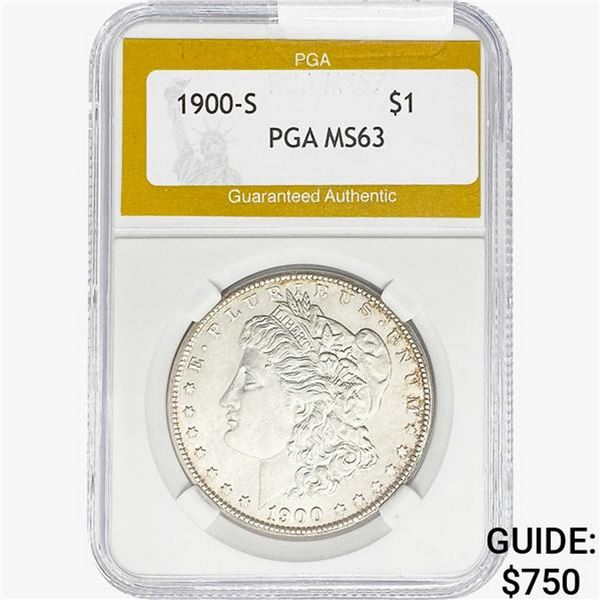 1900-S Morgan Silver Dollar PGA MS63