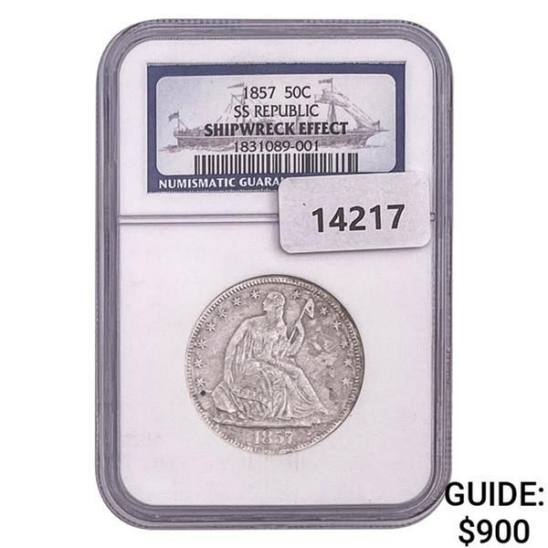 1857 SS Republic Seated Half NGC