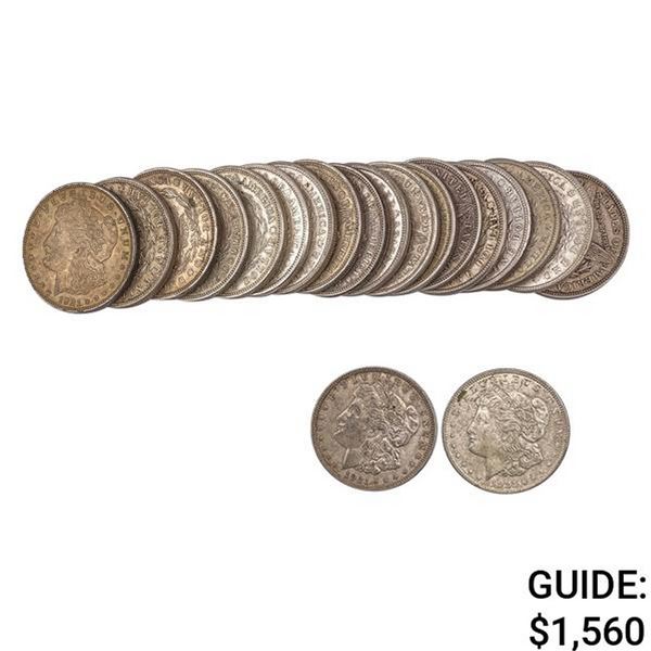 1921 Roll of Morgan Silver Dollars [20 Coins]
