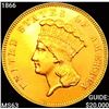 Image 1 : 1866 $3 Gold Piece CHOICE BU