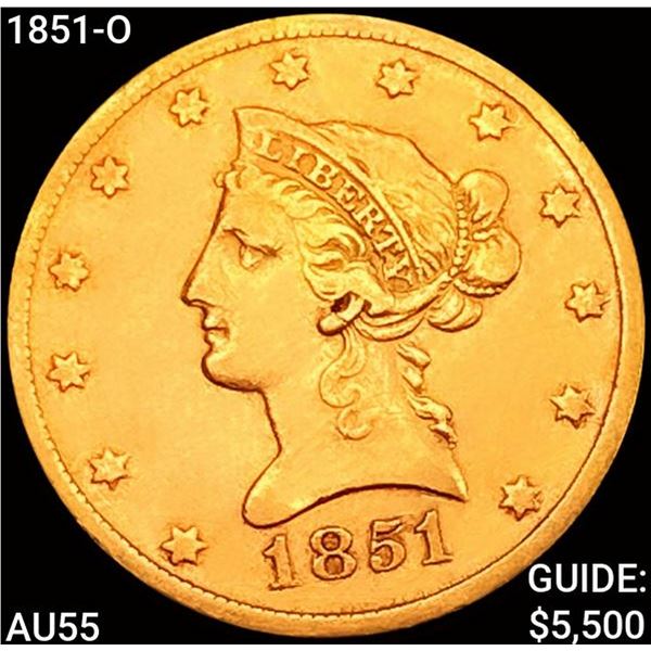1851-O $10 Gold Eagle HIGH GRADE