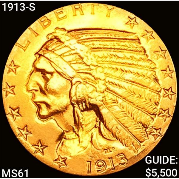 1913-S $5 Gold Half Eagle UNCIRCULATED