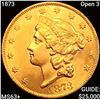 Image 1 : 1873 Open 3 $20 Gold Double Eagle CHOICE BU+
