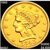 Image 1 : 1843 $2.50 Gold Quarter Eagle UNCIRCULATED