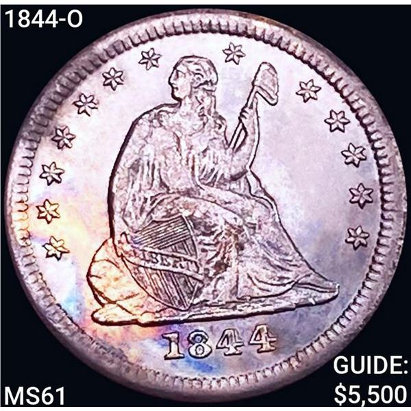 1844-O Seated Liberty Quarter UNCIRCULATED