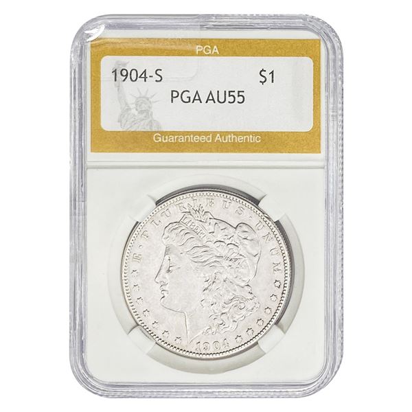 1904-S Morgan Silver Dollar PGA AU55