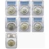 Image 1 : 1922-1923 BU Silver Peace Dollars [7 Coins] PCGS,NGC MS63-64
