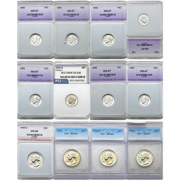 1942-1979 BU US Silver Coinage [12 Coins]